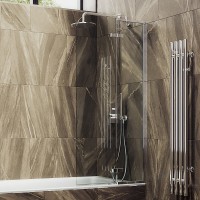 Шторка на ванну Maybahglass MGV-656-4 69 см, профиль хром, стекло прозрачное