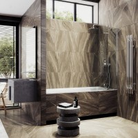 Шторка на ванну Maybahglass MGV-656-4 69 см, профиль хром, стекло прозрачное