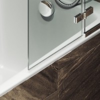 Шторка на ванну Maybahglass MGV-656-4 69 см, профиль хром, стекло прозрачное