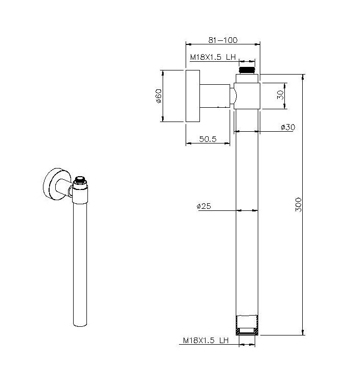Удлинитель Allen Brau Priority 00326066 хром