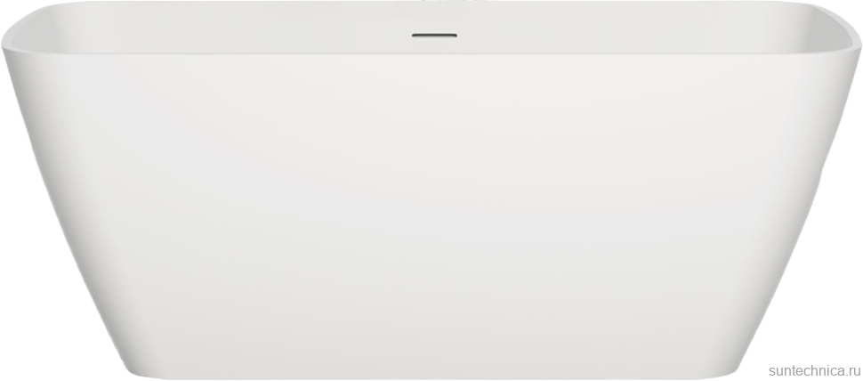 Ванна из искусственного камня Salini Agata S-Sense 180x80 см, отдельностоящая, белая, со сливом-переливом, с донным клапаном