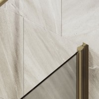 Шторка на ванну Maybahglass MGV-790-2 80x140, профиль бронза, стекло матовая бронза