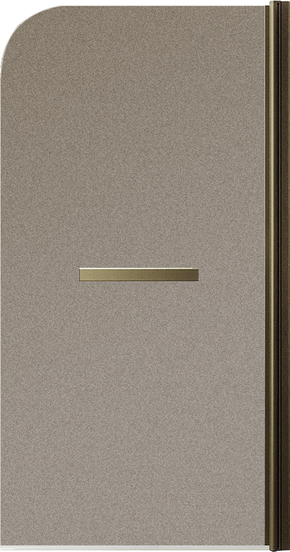 Шторка на ванну Maybahglass MGV-790-2 80x140, профиль бронза, стекло матовая бронза