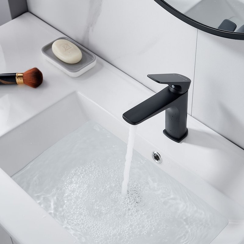 Смеситель для раковины Shevanik S4201H, черный