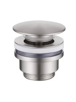 Донный клапан для раковины Abber AF0011SP без перелива, сатин