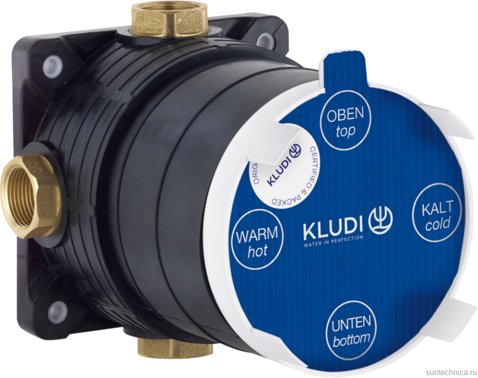 Встраиваемый смеситель для душа и ванны Kludi Pure&Solid 346550575 С ВНУТРЕННЕЙ ЧАСТЬЮ