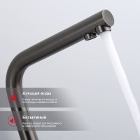 Смеситель для кухни с подключением фильтра Raglo R81.61.09, графит