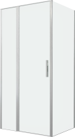 Душевой уголок Allen Brau Priority 100x90, профиль серебро браш, стекло прозрачное