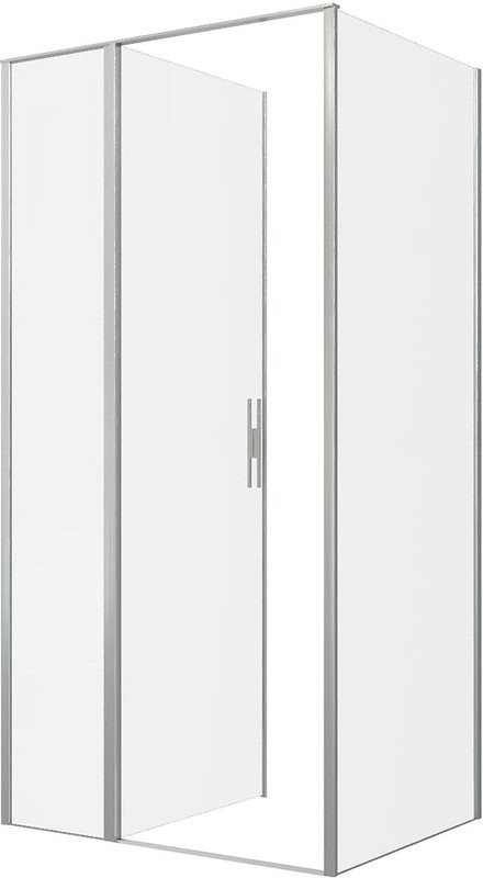 Душевой уголок Allen Brau Priority 100x90, профиль серебро браш, стекло прозрачное