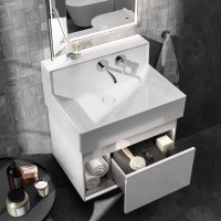 Тумба с раковиной KERAMA MARAZZI Logica M 65 белоснежная, new
