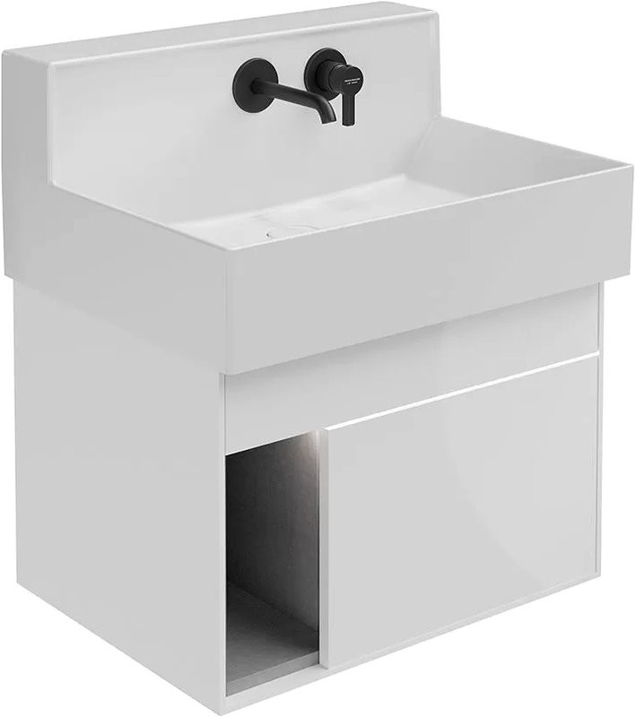 Тумба с раковиной KERAMA MARAZZI Logica M 65 белоснежная, new