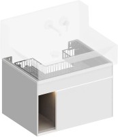 Тумба с раковиной KERAMA MARAZZI Logica M 65 белоснежная, new