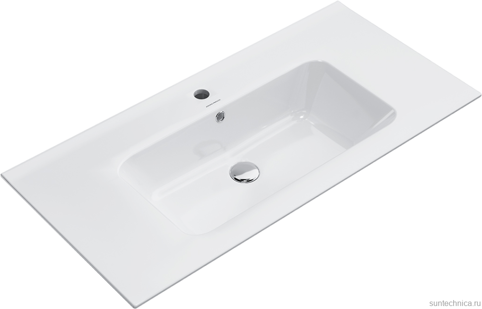 Тумба с раковиной Belux София 95 подвесная, белая глянцевая