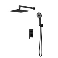 Душевой комплект IDDIS Folk FOL15BLi67 С ВНУТРЕННЕЙ ЧАСТЬЮ, матовый черный
