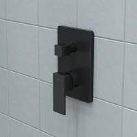 Душевой комплект IDDIS Folk FOL15BLi67 С ВНУТРЕННЕЙ ЧАСТЬЮ, матовый черный