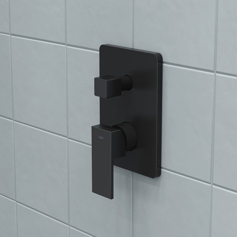 Душевой комплект IDDIS Folk FOL15BLi67 С ВНУТРЕННЕЙ ЧАСТЬЮ, матовый черный