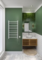 Полотенцесушитель электрический Ника Step-2 100/50 белый матовый, R