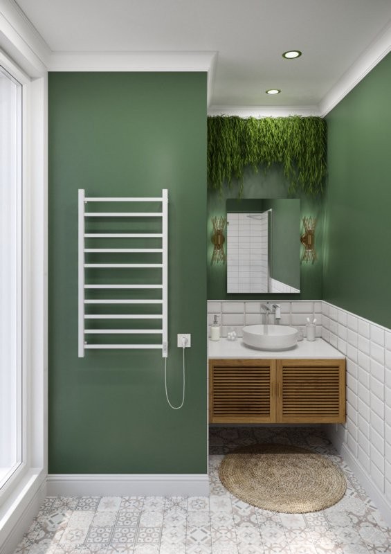 Полотенцесушитель электрический Ника Step-2 100/50 белый матовый, R