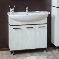 Тумба с раковиной Sanflor Толедо 85, венге, северное дерево светлое