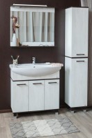 Тумба с раковиной Sanflor Толедо 85, венге, северное дерево светлое