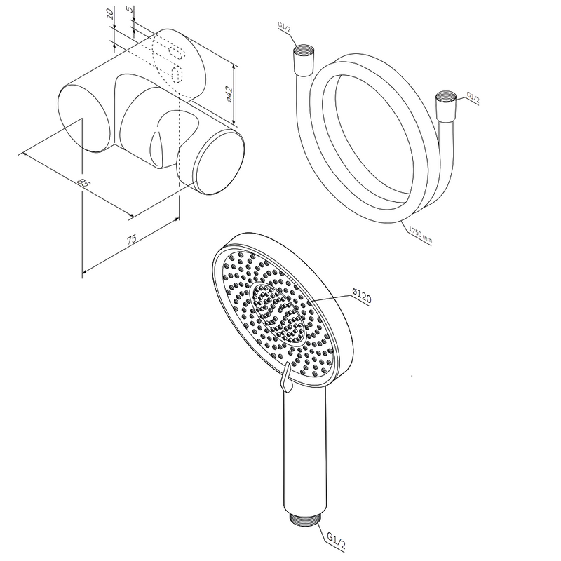 Душевой гарнитур AM.PM X-Joy F01185A022 черный
