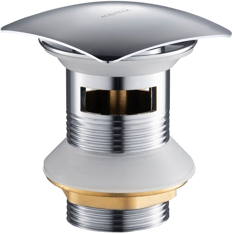 Донный клапан для раковины AQUATEK AQ6004CR с переливом, хром