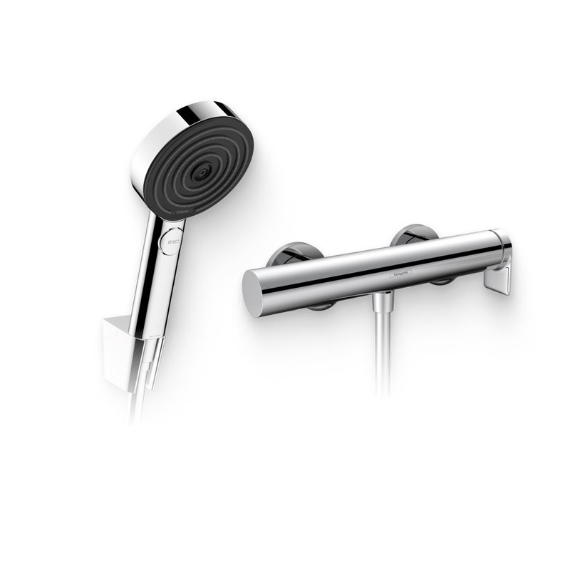 Душевой комплект Смеситель для душа Hansgrohe Vivenis 75620000 хром + Гарнитур Pulsify Relaxation 105 3jet 24303000 1,6 м, хром