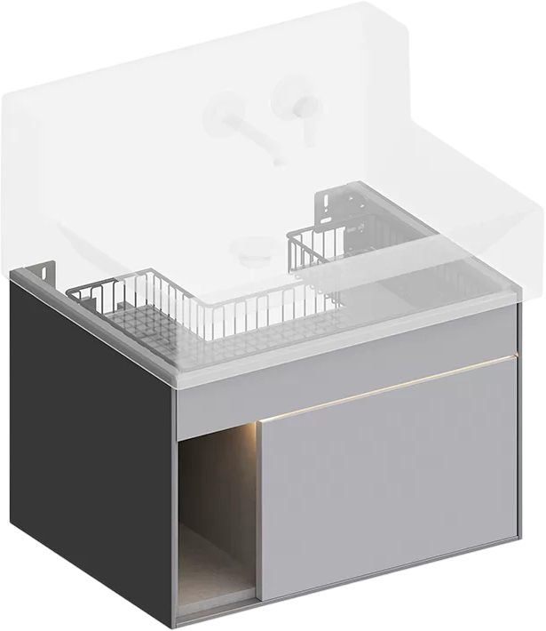 Мебель для ванной комнаты KERAMA MARAZZI Logica M 65 серая