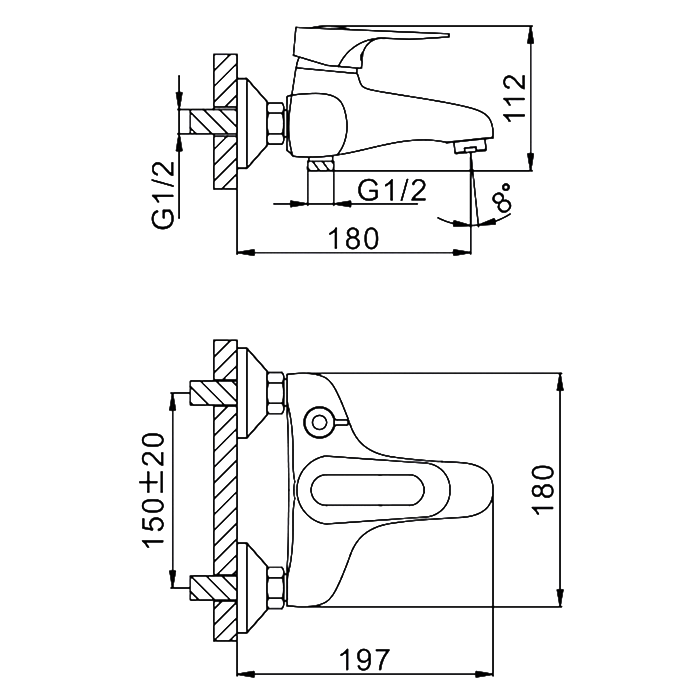 Смеситель для ванны с душем Frap H04 F3204 хром