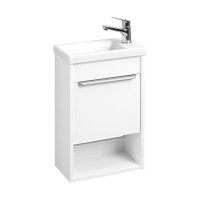 Тумба под раковину без столешницы AQUATON Хоуп 40 подвесная, 1 створка, матовая белая