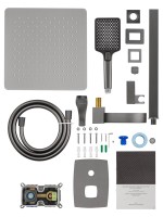 Душевой комплект Wonzon & Woghand Flex WW-88939072-BGM С ВНУТРЕННЕЙ ЧАСТЬЮ, темный графит