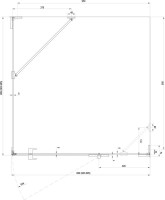 Душевой уголок Ravak Brilliant BSDPS+B SET R 100х100 Transparent, профиль хром