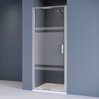 Душевая дверь в нишу RGW Stilvoll SV-05 80 см, профиль матовый хром, стекло с рисунком