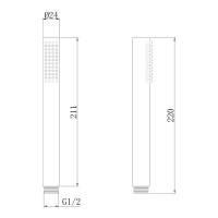 Душевая лейка Abber AF0051G матовое золото