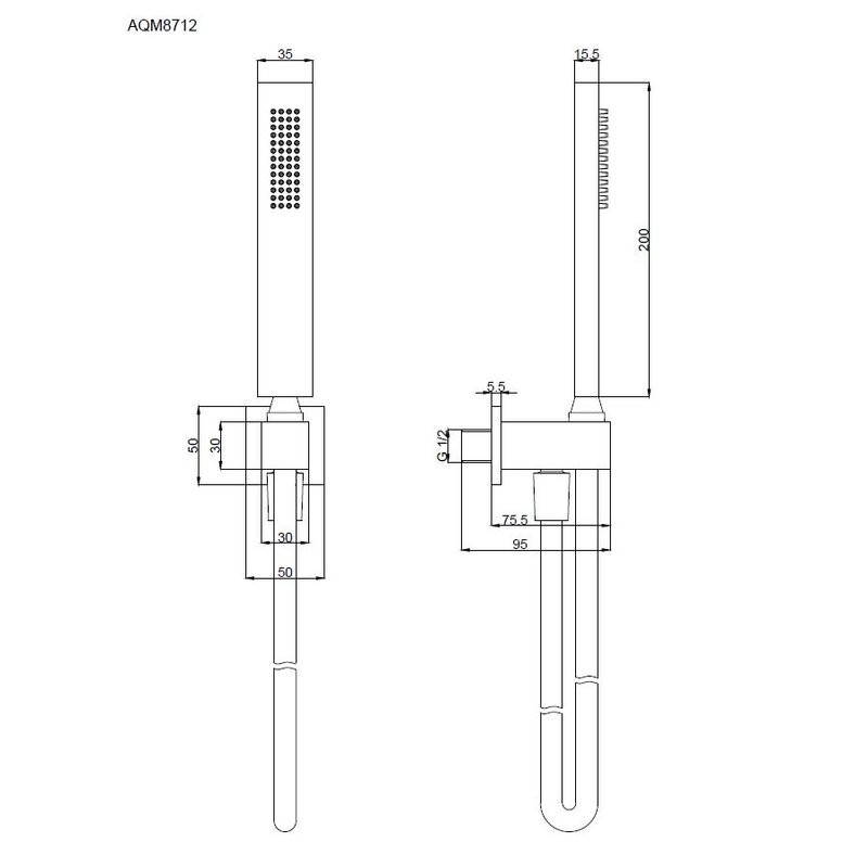 Душевой комплект AQUAme Savona полированный хром AQM8712CR