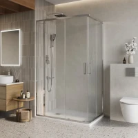 Душевой уголок BelBagno Luce AH-21-100/80-C-Cr профиль хром, стекло прозрачное