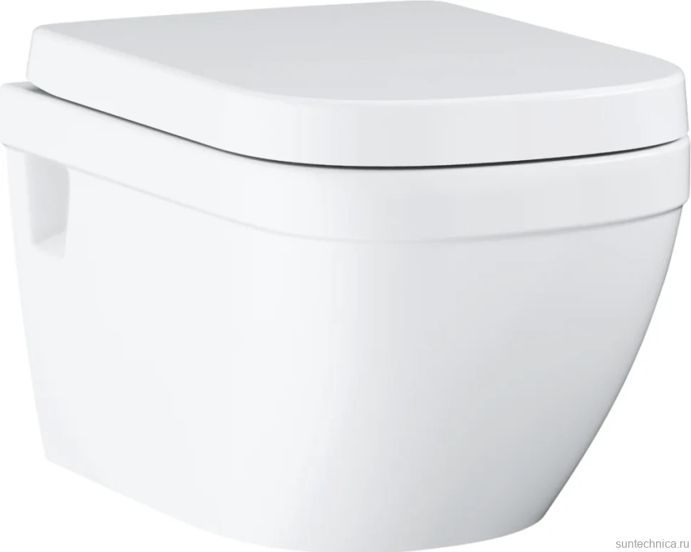 Комплект Унитаз подвесной Grohe Euro Ceramic 39703000 безободковый + Инсталляция VitrA V-Fix Core 732-5800-01PV + Кнопка Root Round 740-2280 хром