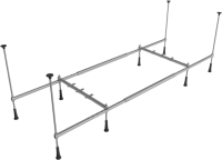 Акриловая ванна Lavinia Boho Catani R 170x80 см, правая, встраиваемая, белая, с каркасом, с экраном, с подголовником