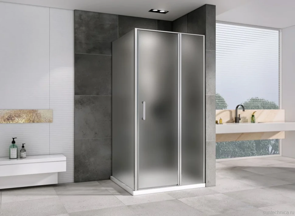 Душевой уголок Abber Sonnenstrand AG04120MS-S80M 80x120, профиль хром, стекло матовое