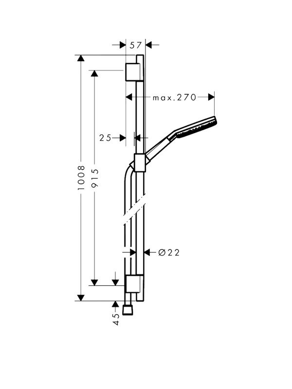 Душевой гарнитур Hansgrohe Raindance 24603000 хром