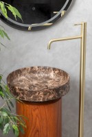 Напольный смеситель для раковины Boheme Uno 107-MG matt gold Напольный смеситель для раковины Boheme Uno 107-MG matt gold