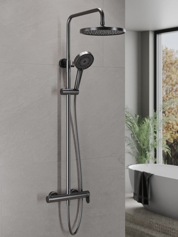 Душевая стойка Agger Sweet A2791255 оружейная сталь матовая