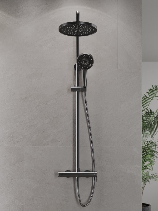 Душевая стойка Agger Sweet A2791255 оружейная сталь матовая