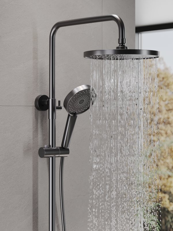 Душевая стойка Agger Sweet A2791255 оружейная сталь матовая