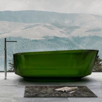 Акриловая ванна Abber Kristall AT9706 Emerald 170x80 см, отдельностоящая, овальная, с донным клапаном
