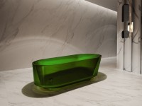 Акриловая ванна Abber Kristall AT9706 Emerald 170x80 см, отдельностоящая, овальная, с донным клапаном