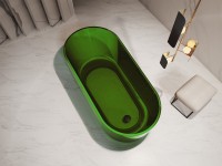 Акриловая ванна Abber Kristall AT9706 Emerald 170x80 см, отдельностоящая, овальная, с донным клапаном