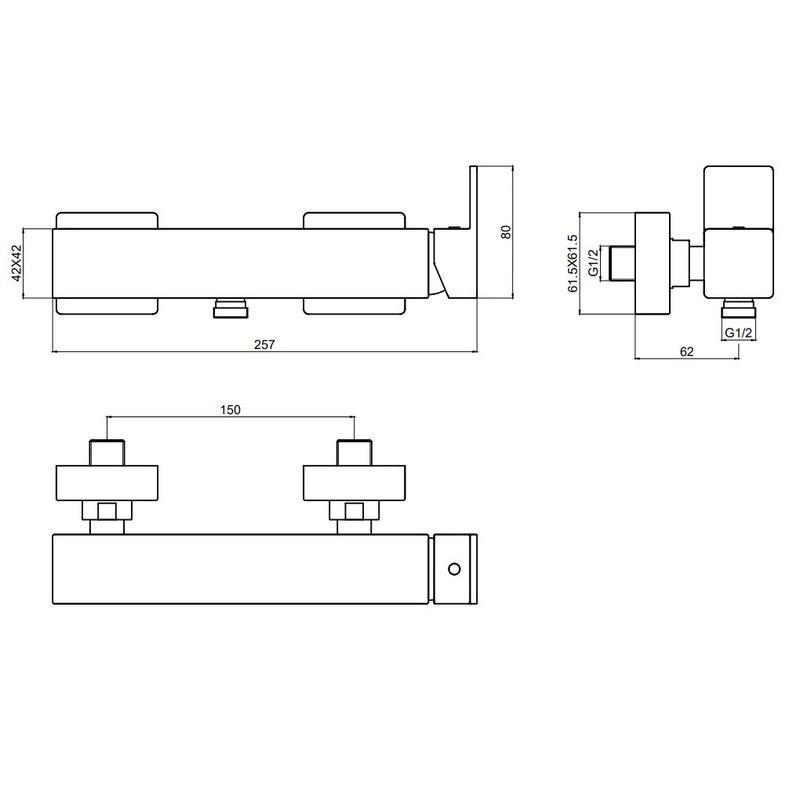 Смеситель для душа AQUAme Savona матовый черный AQM6813MB