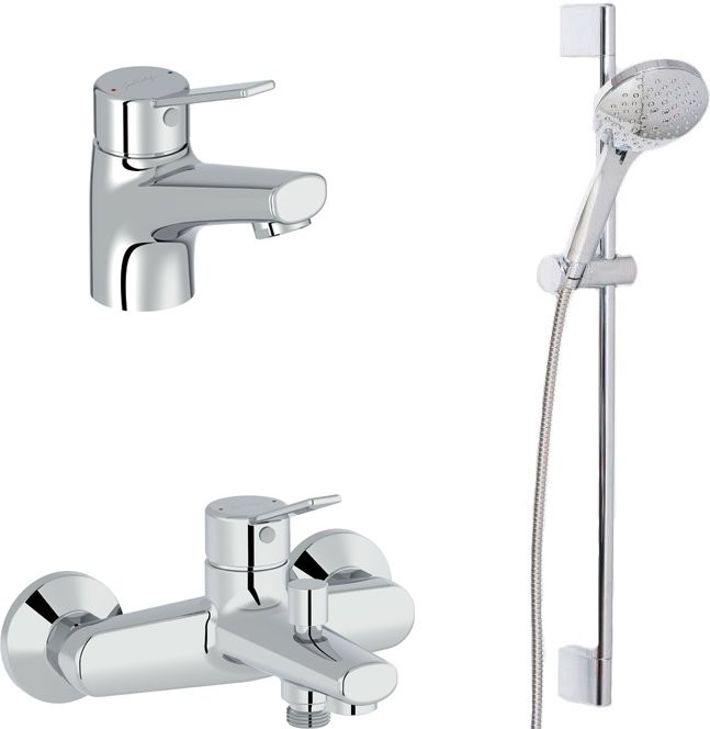 Комплект для ванной Jacob Delafon Eo E24158RU-CP + E24160RU-CP + E32907-CP