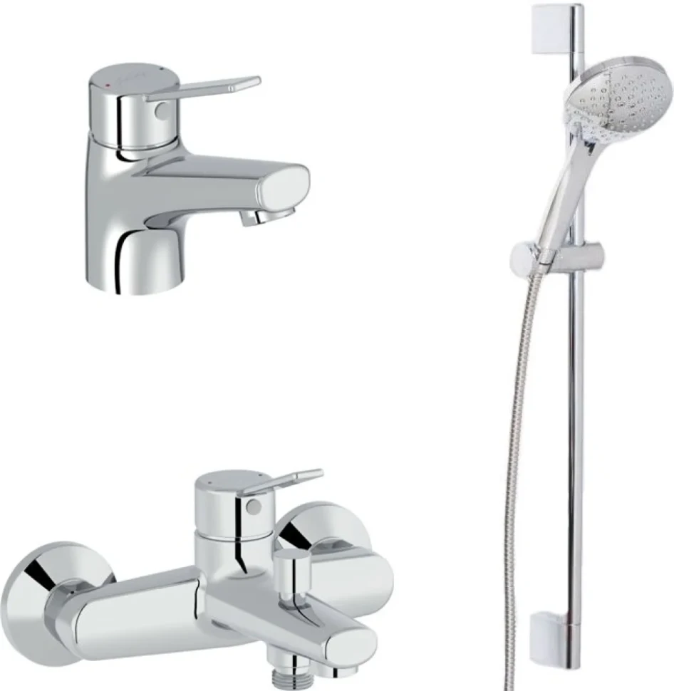 Комплект для ванной Jacob Delafon Eo E24158RU-CP + E24160RU-CP + E32907-CP
